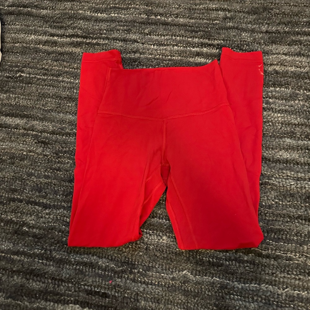 lululemon athletica Red High-Waist Leggings